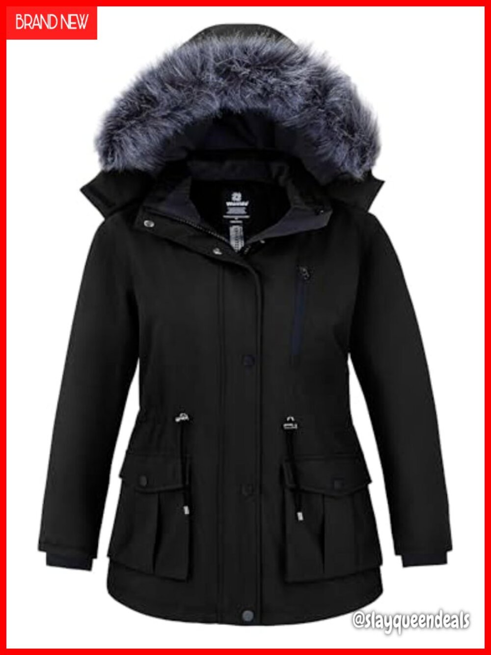 Plus Size Winter Puffer Parka Waterproof Hooded Heavyweight Jacket